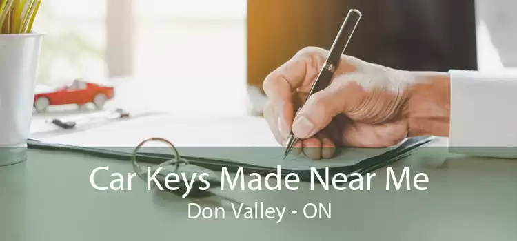 Car Keys Made Near Me Don Valley - ON