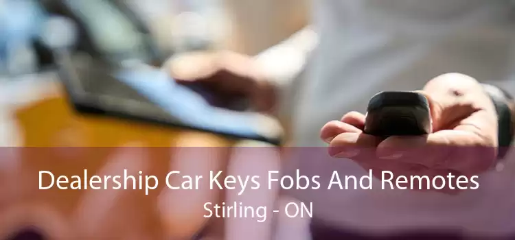 Dealership Car Keys Fobs And Remotes Stirling - ON