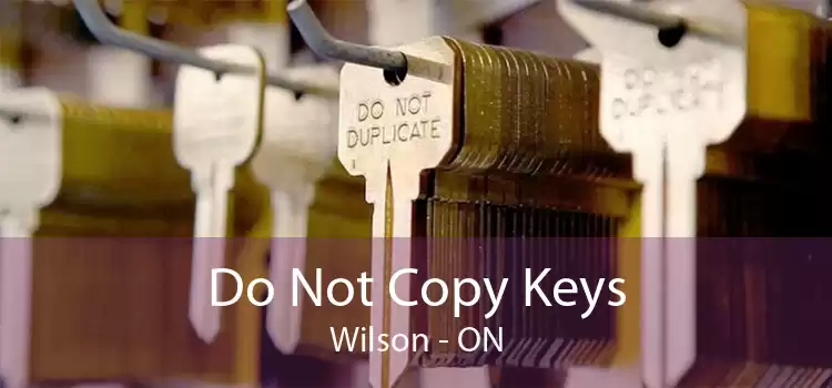 Do Not Copy Keys Wilson - ON