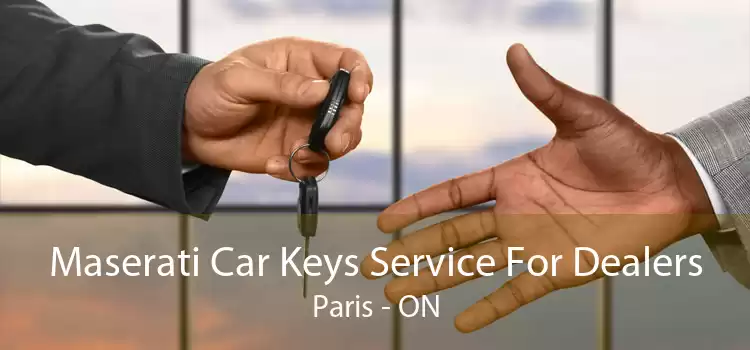 Maserati Car Keys Service For Dealers Paris - ON