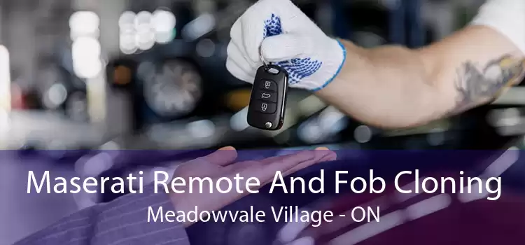Maserati Remote And Fob Cloning Meadowvale Village - ON