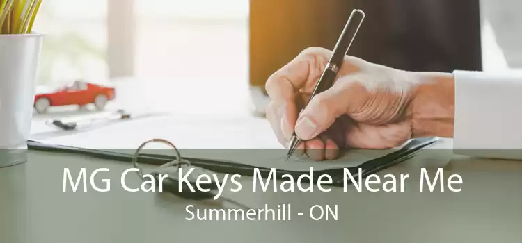 MG Car Keys Made Near Me Summerhill - ON